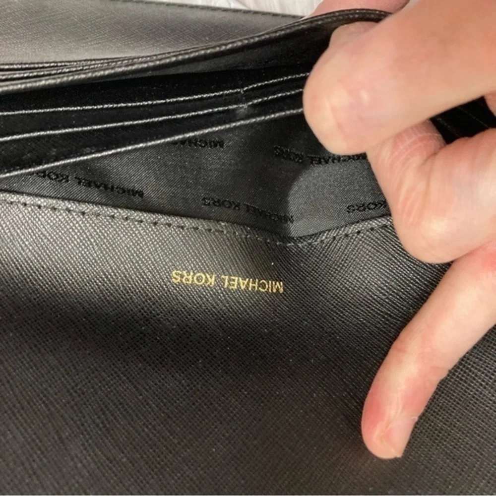 Michael Kors slim black saffiano leather wallet
